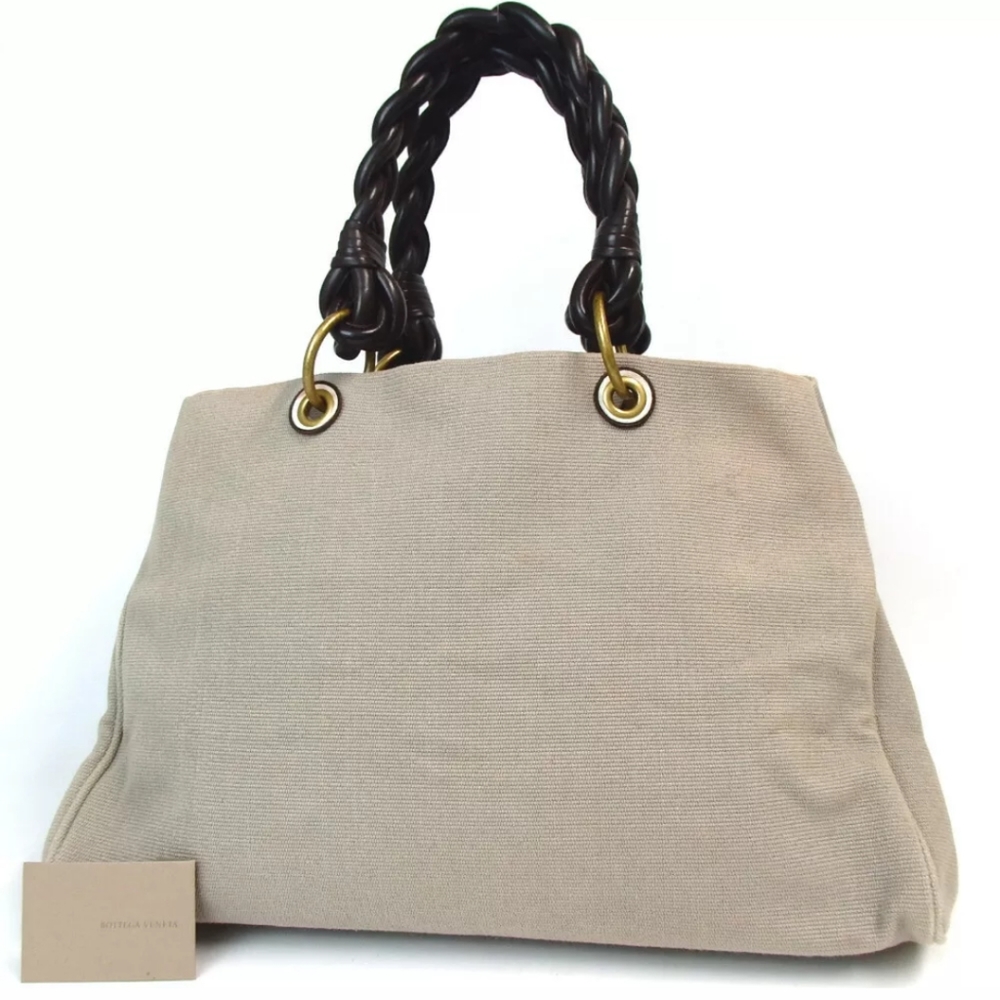 AUTHENTIC BOTTEGA VENETA BRAIDED  HANDLE TOTE BAG.